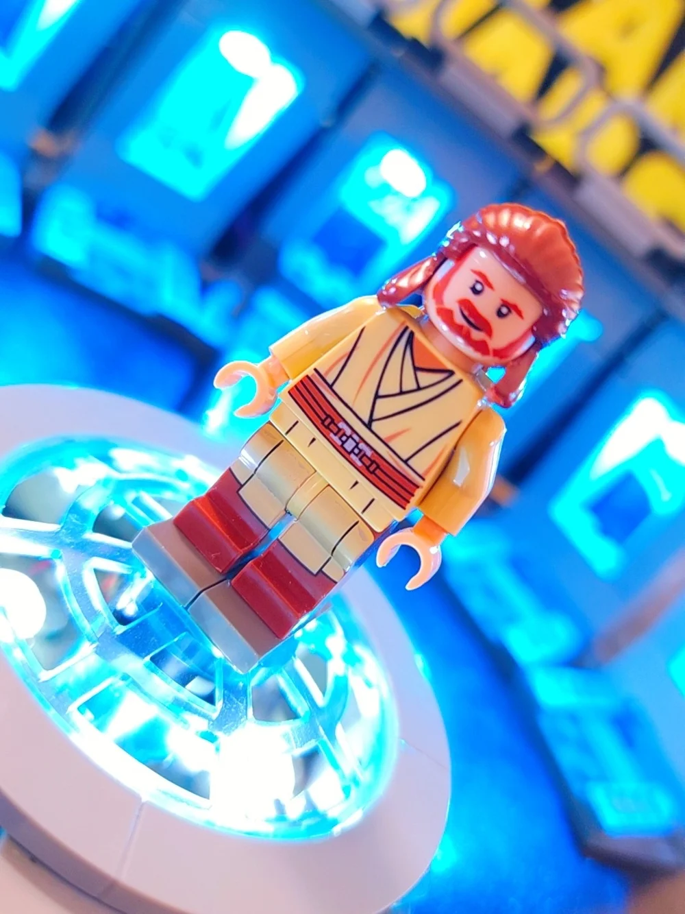 Star Wars Qui Gon Jinn Minifigure Lego Compatible